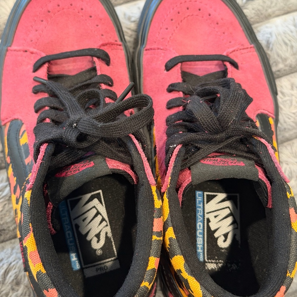 Vans Pro Skate Shoes in Cheetah/Beet Red - Picture 6 of 7